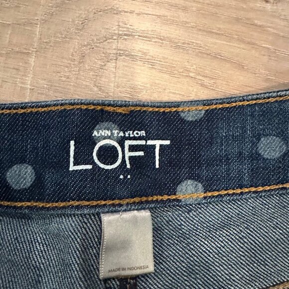 LOFT WOMENS SIZE 4 SKINNY POLKA DOT DENIM JEANS - Picture 7 of 10